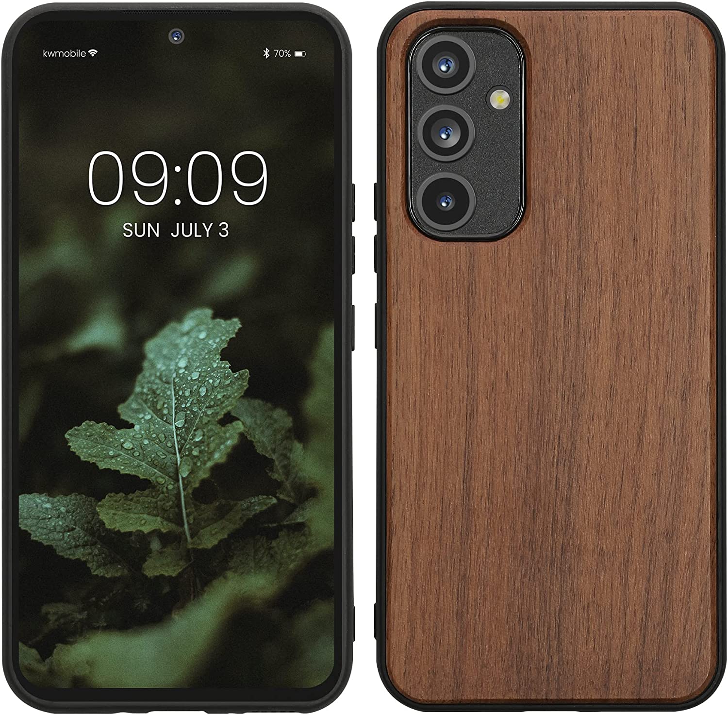 KW Samsung Galaxy A54 5G Θήκη από Φυσικό Ξύλο - Dark Brown - 60798.18