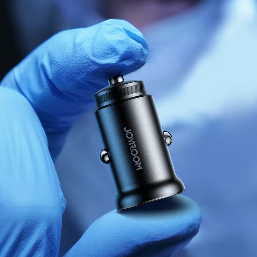 Joyroom Φορτιστής Αυτοκινήτου Γρήγορης Φόρτισης με 2 Θύρες Type-C PD 30W QC 3.0 - Black - JR-CCN06