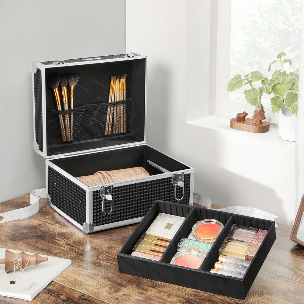 Songmics Βαλιτσάκι Οργάνωσης και Μεταφοράς Καλλυντικών - Black - JBC328B01