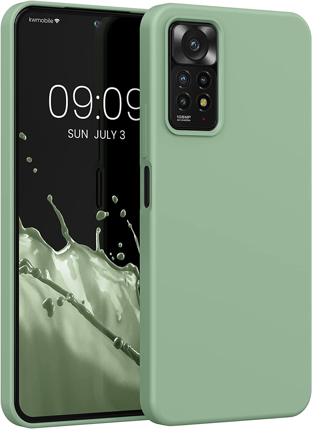 KW Xiaomi Redmi Note 11 Pro / Note 11 Pro 5G Θήκη Σιλικόνης Rubberized TPU - Porcelain Green - 57373.243