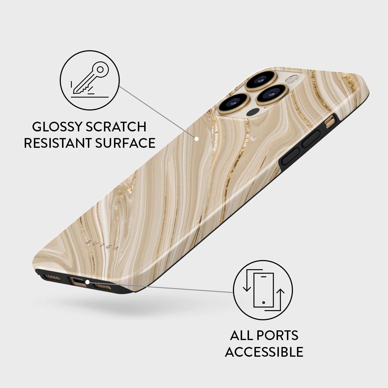 Burga iPhone 13 Pro Fashion Tough Σκληρή Θήκη - Full Glam