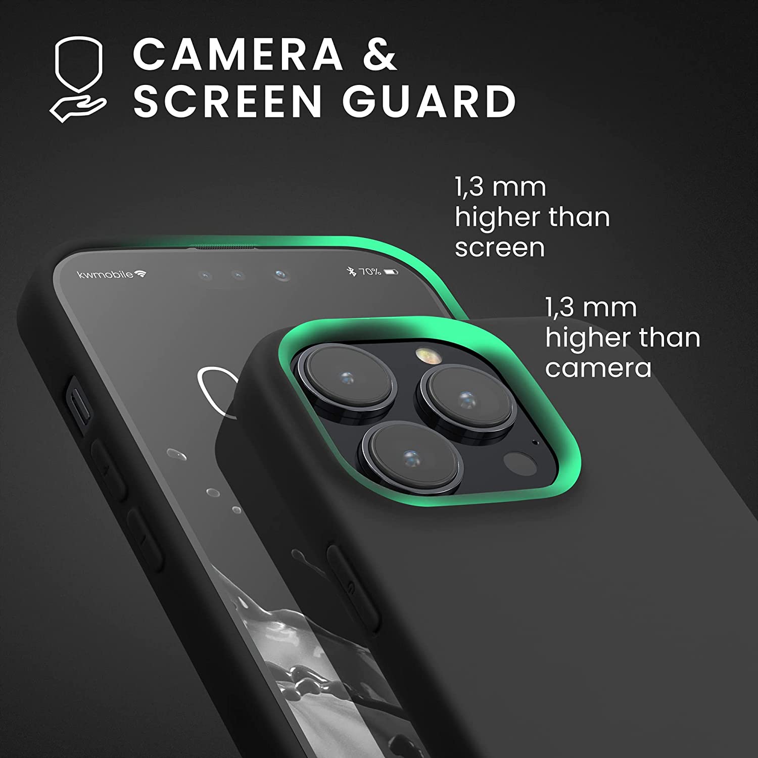 KW iPhone 14 Pro Λεπτή Θήκη Σιλικόνης TPU - Black Matte - 59077.47