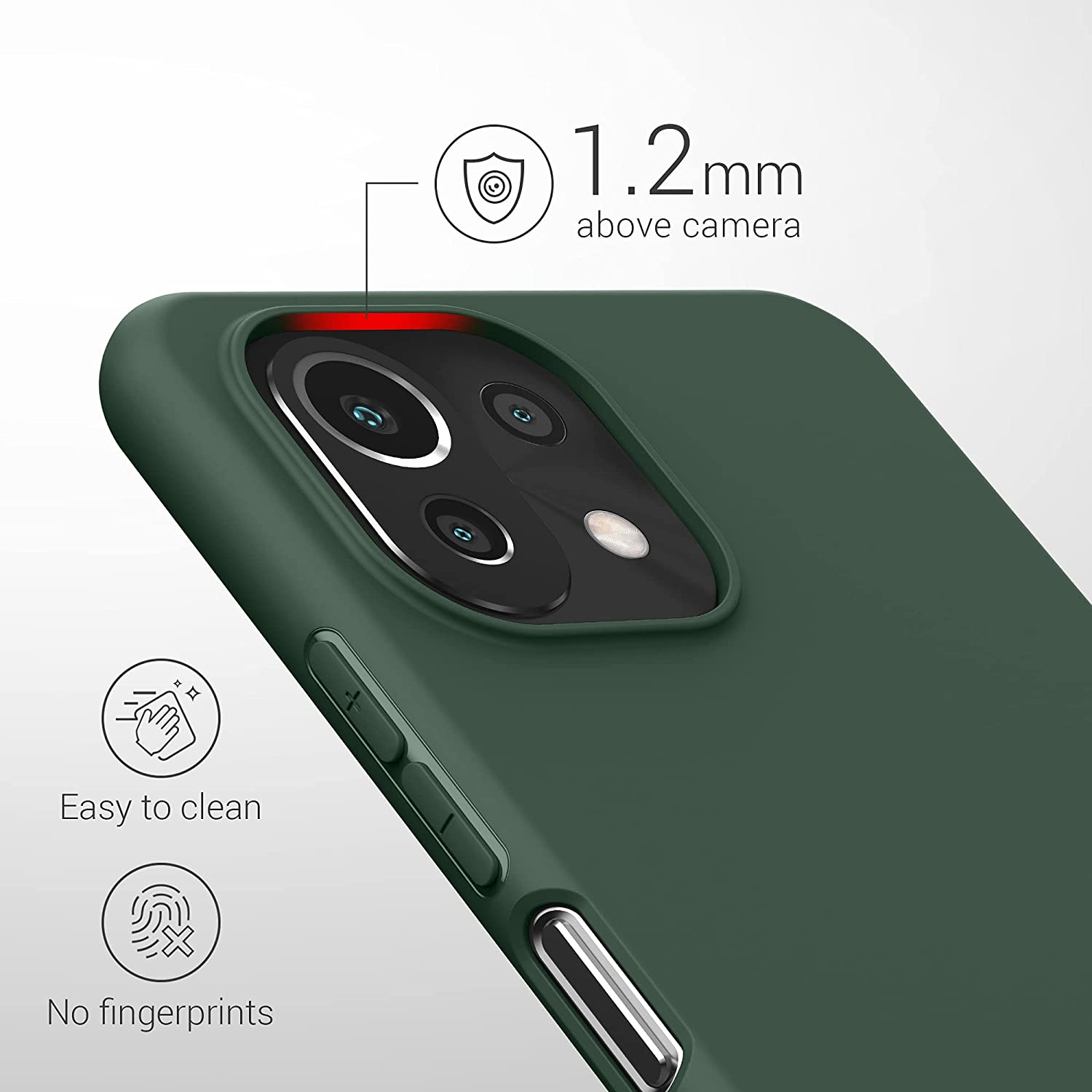 KW Xiaomi Mi 11 Lite / Mi 11 Lite 5G Θήκη Σιλικόνης TPU - Moss Green - 54726.169