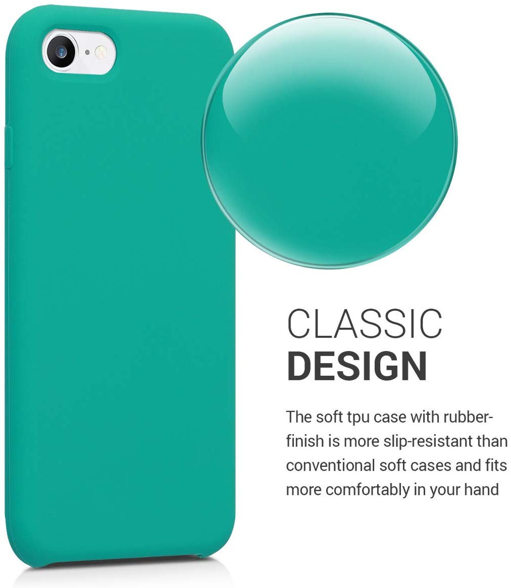 KW iPhone SE 2022 / SE 2020 / 7 / 8 Θήκη Σιλικόνης Rubber TPU - Turquoise - 40225.37