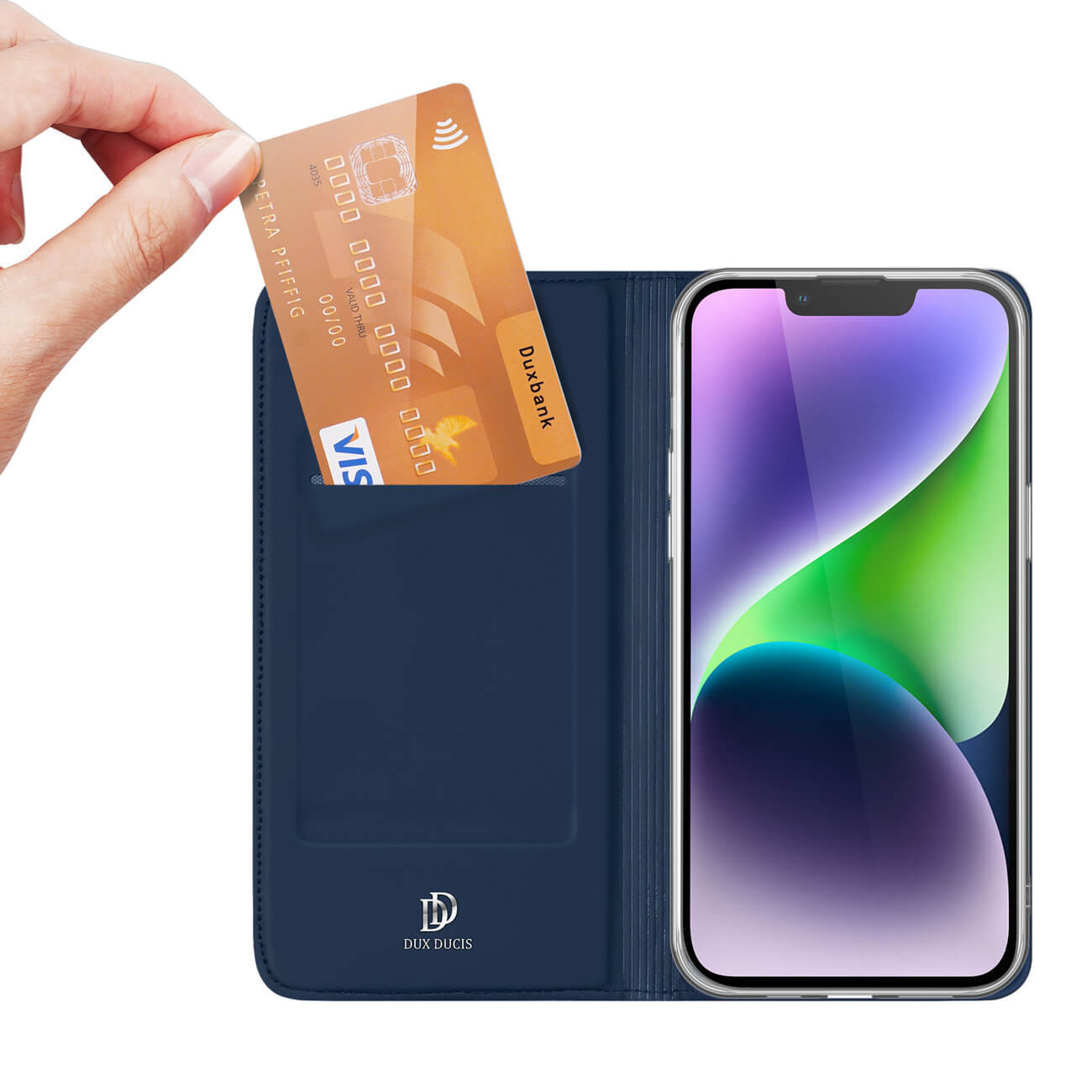 Dux Ducis iPhone 15 Flip Stand Case Θήκη Βιβλίο - Blue