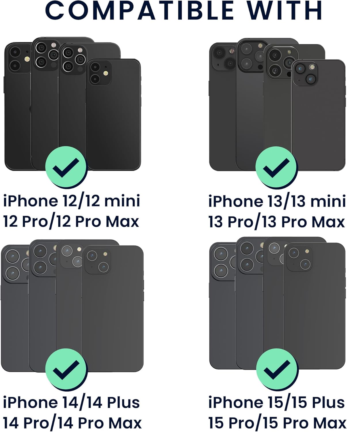 KW iPhone Μαγνητική Θήκη για Πιστωτικές Κάρτες από Συνθετικό Δέρμα - Black