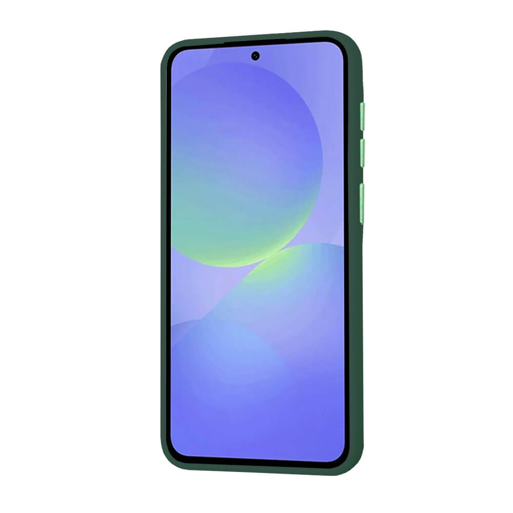 Techsuit Samsung Galaxy A36 5G - HaloFrost Series - Σκληρή Θήκη με Πλαίσιο Σιλικόνης - Midnight Green