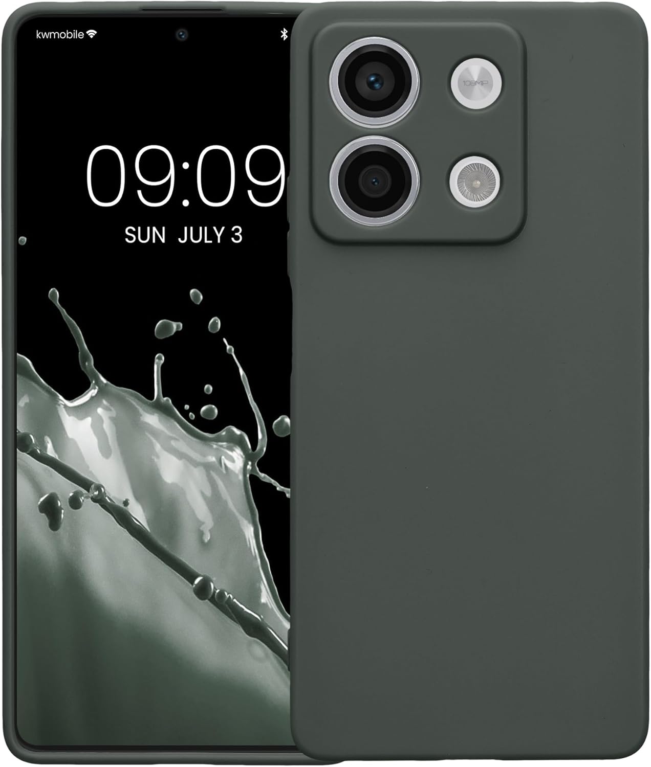 KW Xiaomi Redmi Note 13 5G Θήκη Σιλικόνης TPU - Moss Green