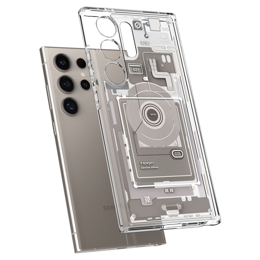 Spigen Samsung Galaxy S24 Ultra - Ultra Hybrid Σκληρή Θήκη με Πλαίσιο Σιλικόνης - Zero One Natural Titanium