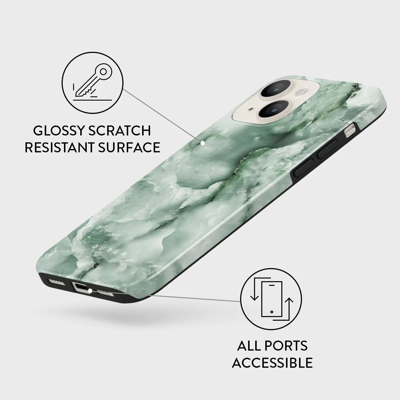 Burga iPhone 14 Plus Fashion Tough Σκληρή Θήκη - Pistachio Cheesecake