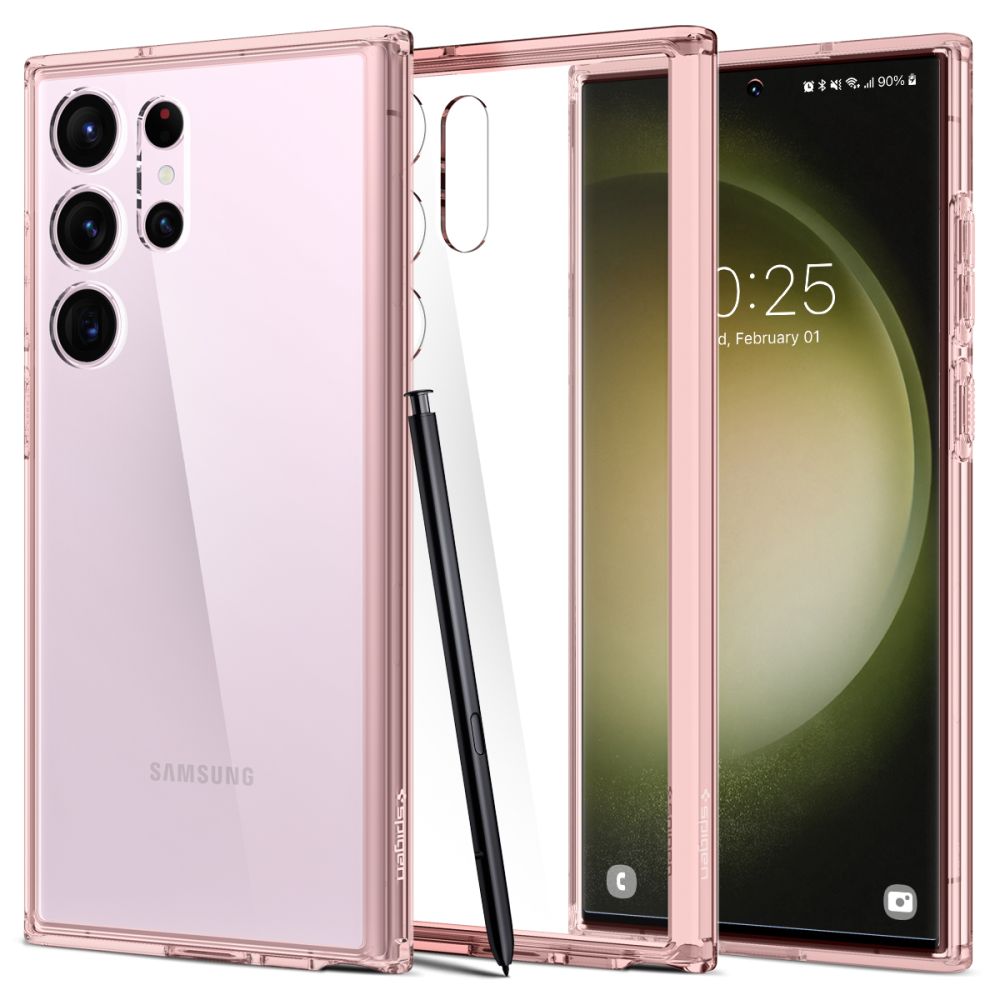 Spigen Samsung Galaxy S23 Ultra - Ultra Hybrid Σκληρή Θήκη με Πλαίσιο Σιλικόνης - Rose Crystal