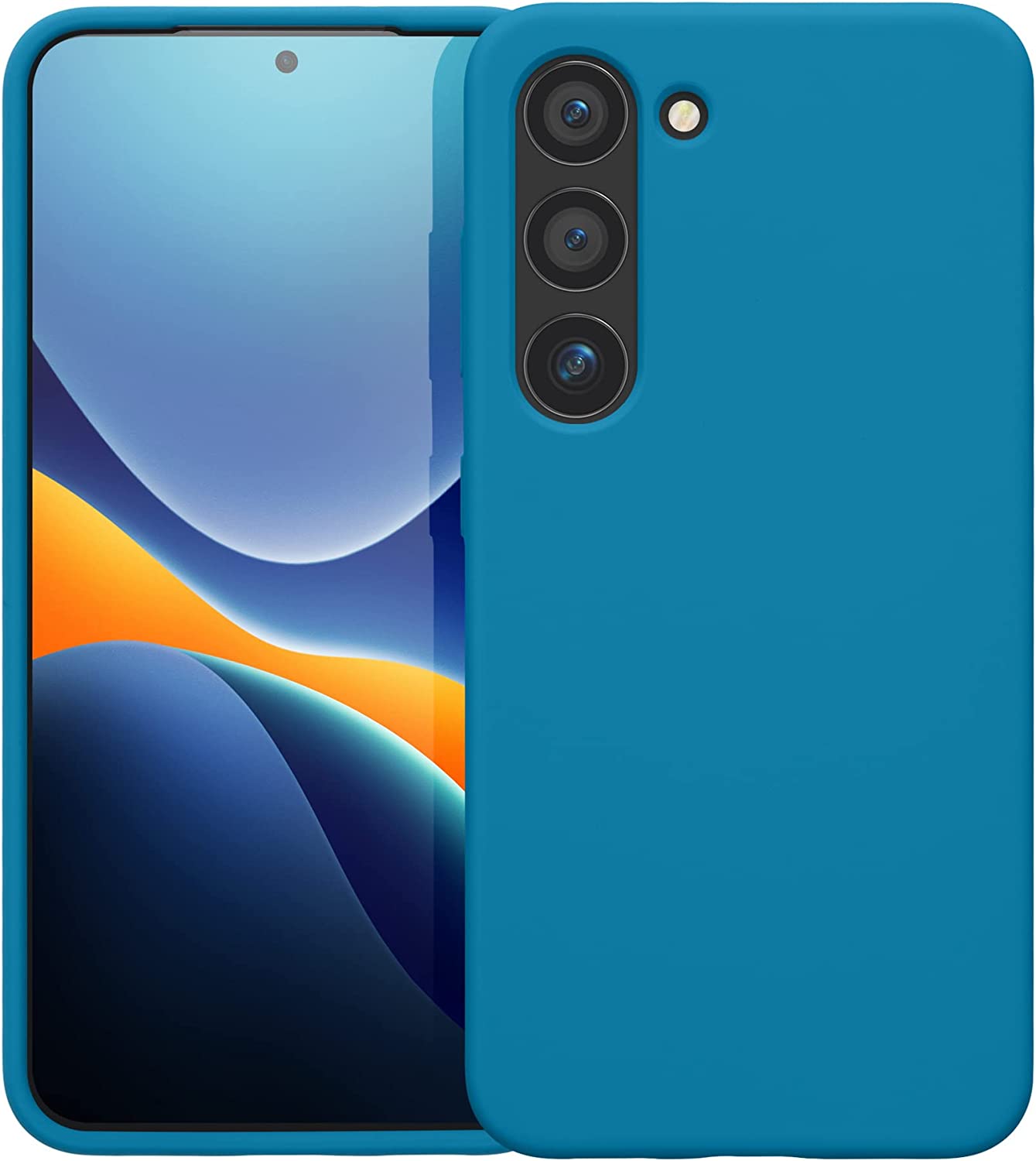 KW Samsung Galaxy S23 Θήκη Σιλικόνης Rubberized TPU - Caribbean Blue - 60273.224