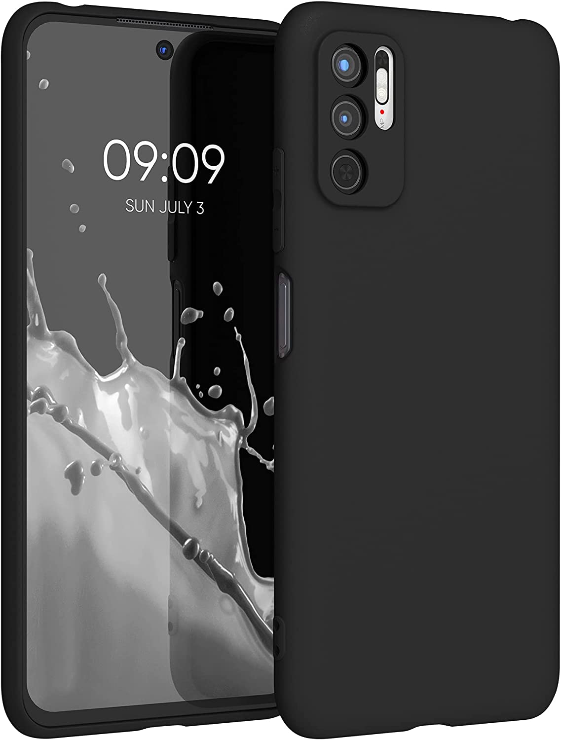 KW Xiaomi Redmi Note 10 5G Θήκη Σιλικόνης TPU - Matte Black - 54947.47