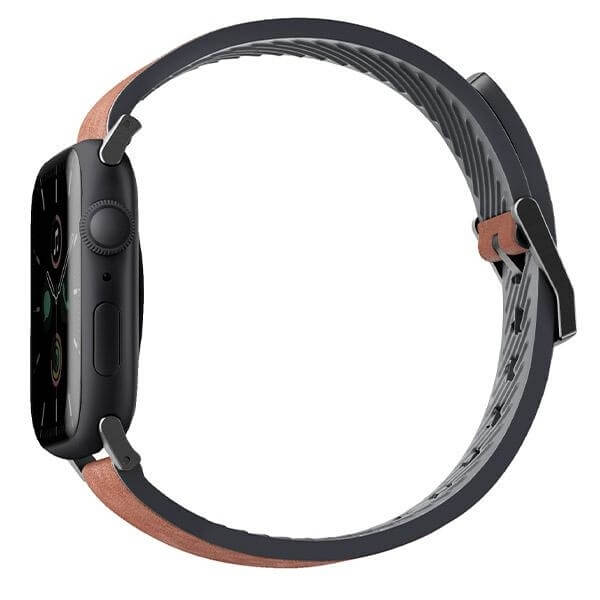 Uniq Λουράκι Apple Watch 2 / 3 / 4 / 5 / 6 / 7 / 8 / 9 / SE / ULTRA 1 / ULTRA 2 - 42 / 44 / 45 / 49 mm Straden Δερμάτινο Υβριδικό Λουράκι - Brown