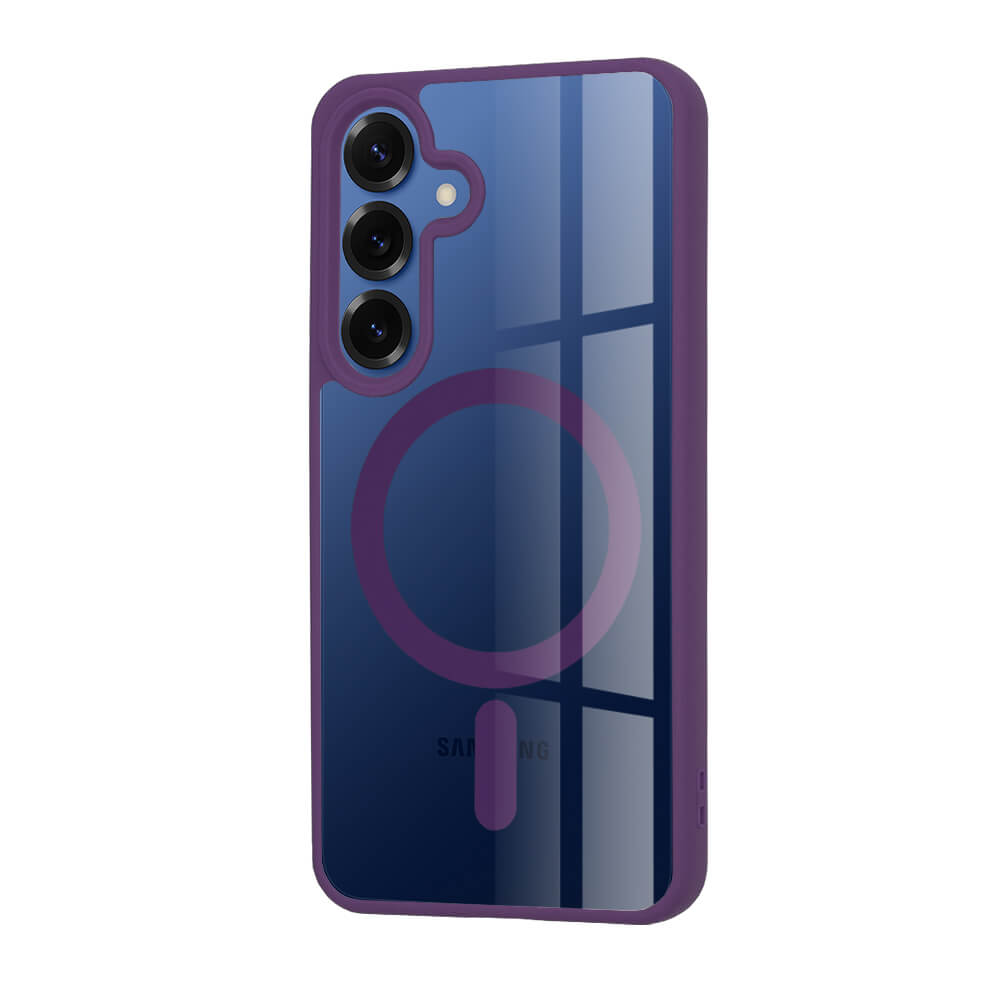 Techsuit Samsung Galaxy S25 - MagSafe Pro - Σκληρή Θήκη με Πλαίσιο Σιλικόνης - Purple