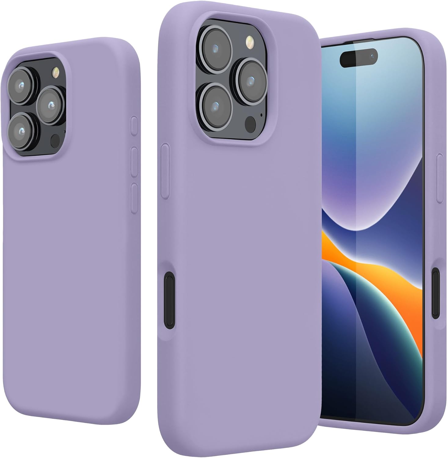 KW iPhone 16 Pro Θήκη Σιλικόνης Rubberized TPU - Lavender
