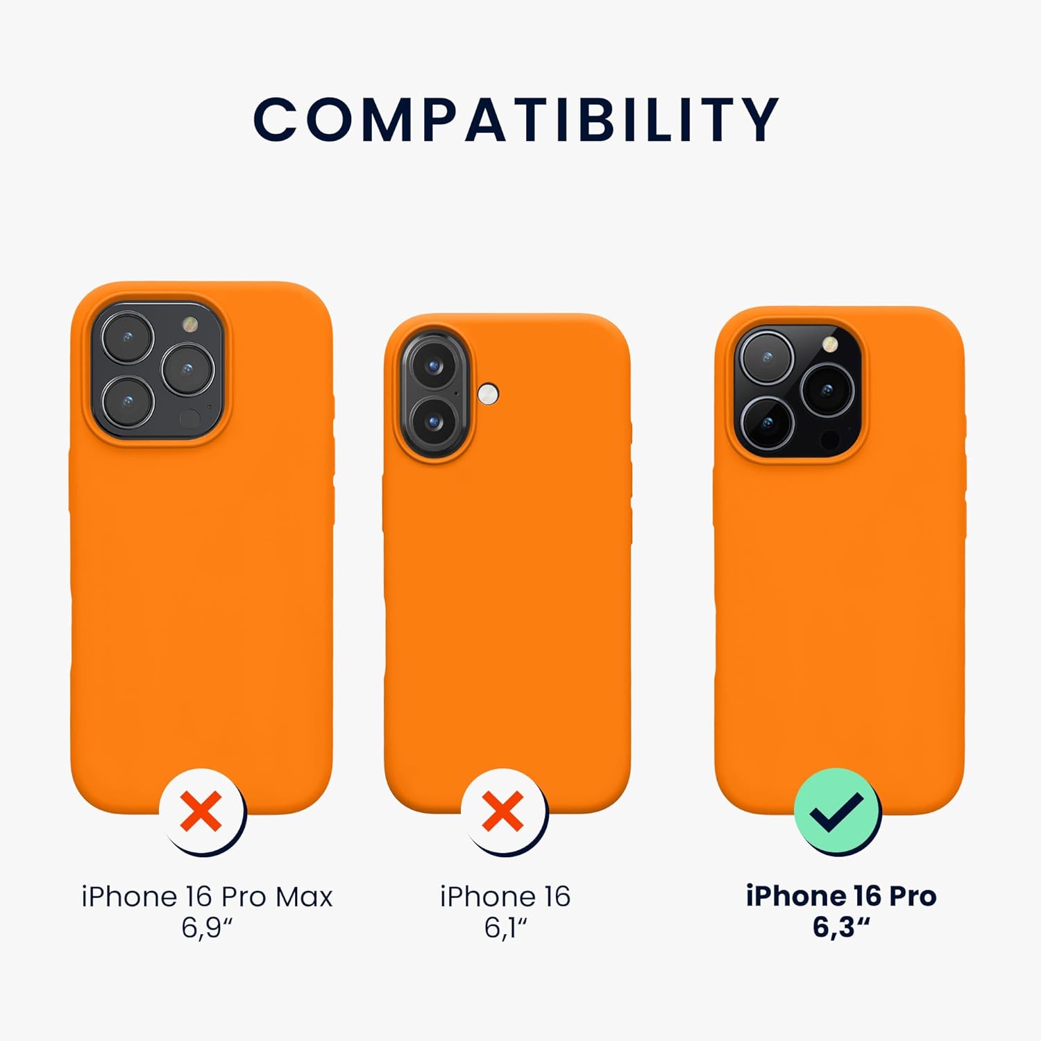 KW iPhone 16 Pro Θήκη Σιλικόνης Rubberized TPU - Fruity Orange