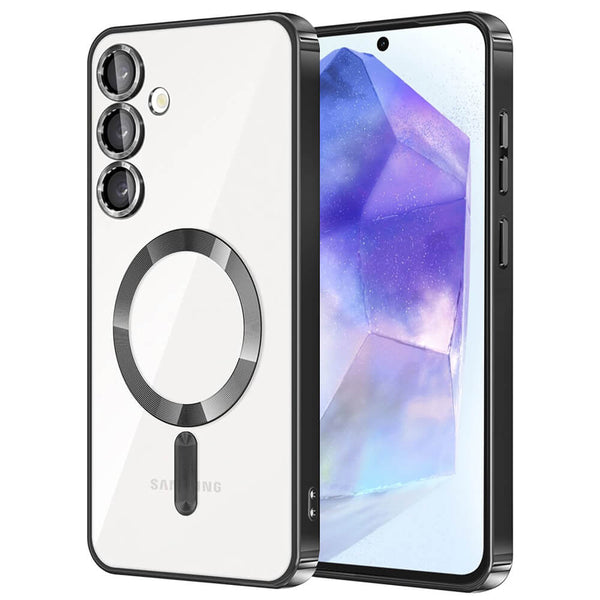 Techsuit Samsung Galaxy A55 5G - Luxury Crystal MagSafe - Θήκη Σιλικόνης - Black - likebrands.gr