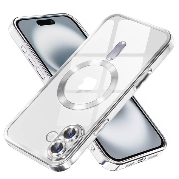 Techsuit iPhone 16 Plus - Luxury Crystal MagSafe - Θήκη Σιλικόνης - Silver - likebrands.gr