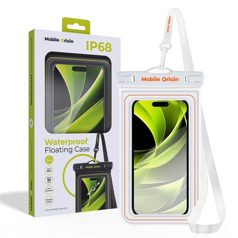 Mobile Origin Universal Αδιάβροχη Θήκη για Smartphones 6.8'' - White / Orange