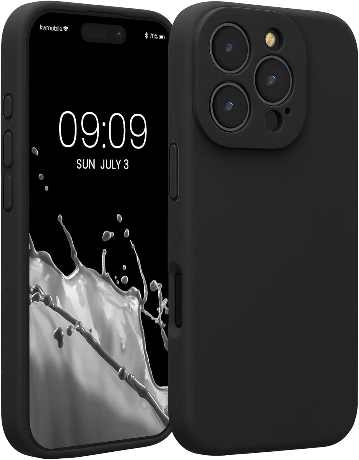 KW iPhone 16 Pro Θήκη Σιλικόνης Rubberized TPU - Black