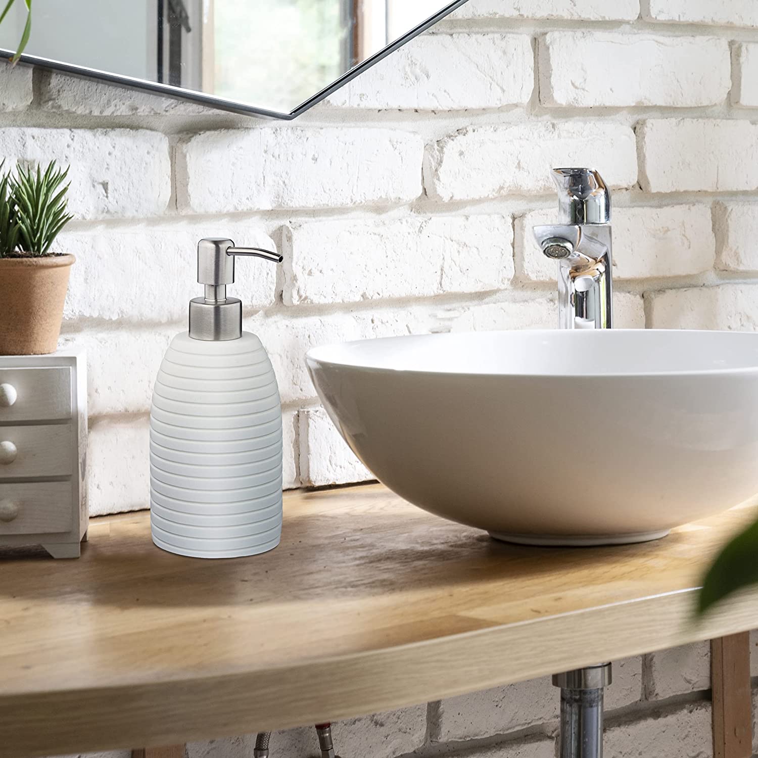 Relaxdays Σαπουνοθήκη Dispenser από Πολυρεσίνη - Black - 4052025908812