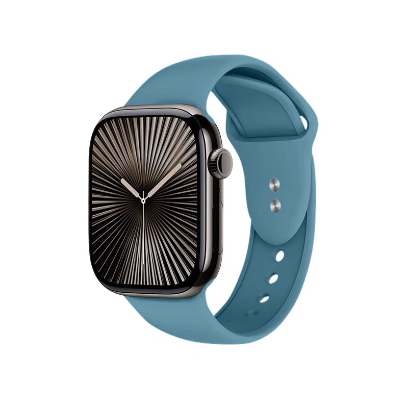 Crong Λουράκι Apple Watch 2/3/4/5/6/7/8/9/10/11 - SE (1/2/3) - 38/40/41/42mm Σιλικόνης - Liquid Strap - Marine