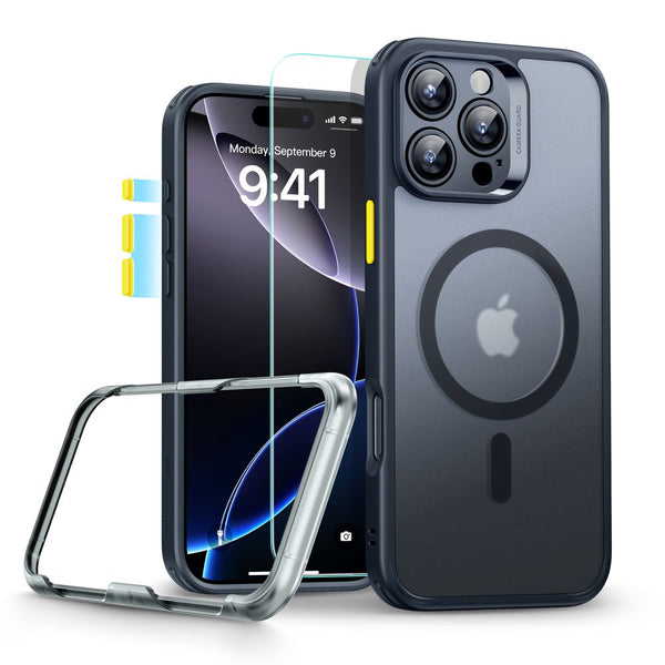 ESR iPhone 16 Pro Max - Classic Pro Halolock - Σετ με 1 Αντιχαρακτικό Γυαλί Οθόνης και Θήκη MagSafe - Frosted Black