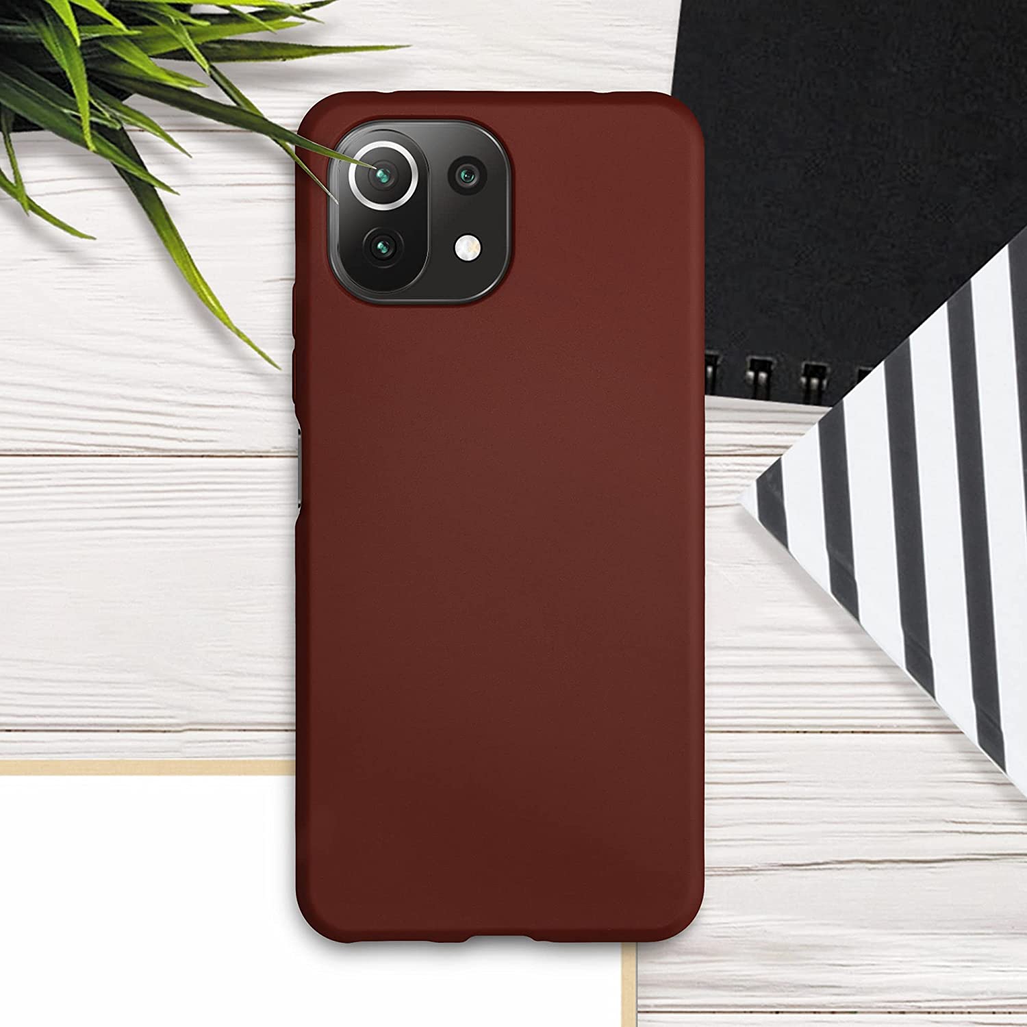 KW Xiaomi Mi 11 Lite / Mi 11 Lite 5G Θήκη Σιλικόνης TPU - Metallic Ruby Red - 54727.178
