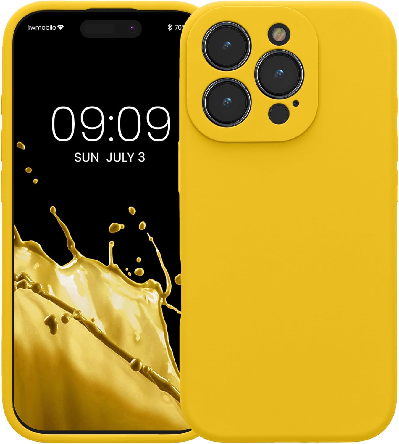KW iPhone 16 Pro Θήκη Σιλικόνης Rubberized TPU - Bright Yellow