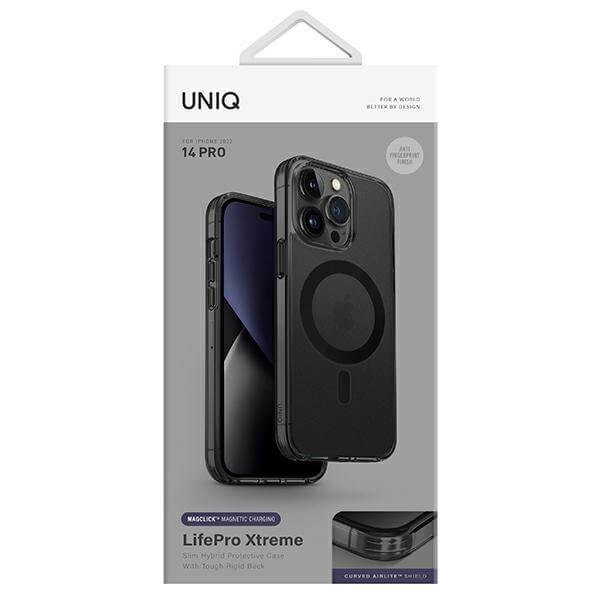 Uniq iPhone 14 Pro LifePro Xtreme Magclick Σκληρή Θήκη με Πλαίσιο Σιλικόνης και MagSafe - Grey / Frost Smoke