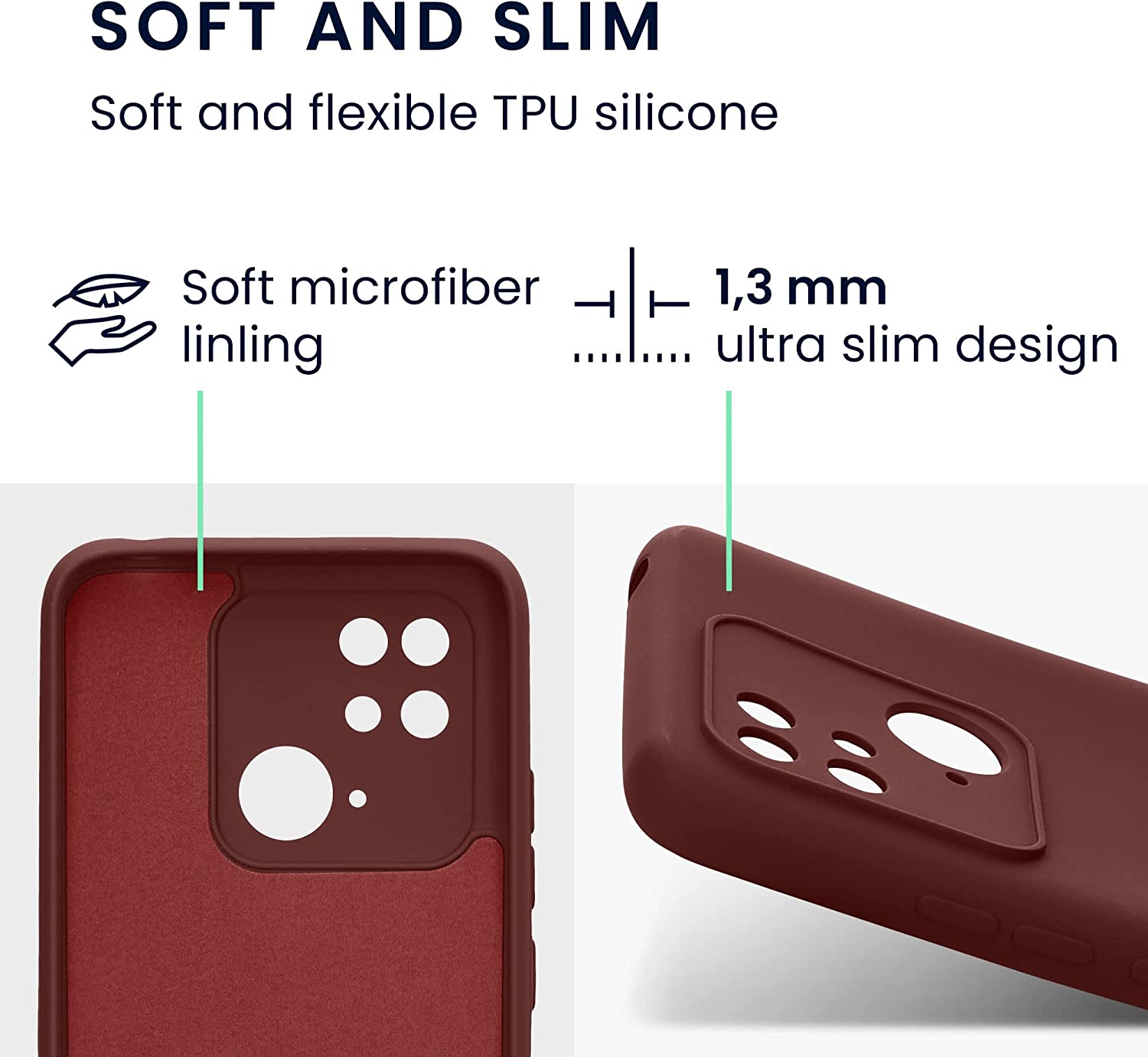 KW Xiaomi Redmi 10C Θήκη Σιλικόνης Rubberized TPU - Bordeaux Purple - 59229.187