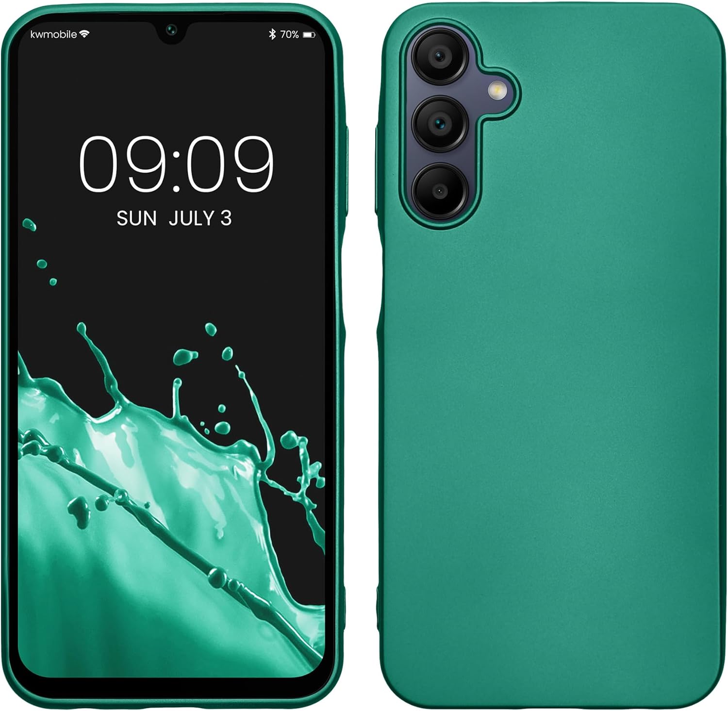 KW Samsung Galaxy A15 4G / A15 5G Θήκη Σιλικόνης TPU - Metallic Dark Green - KWM000021MJ004C