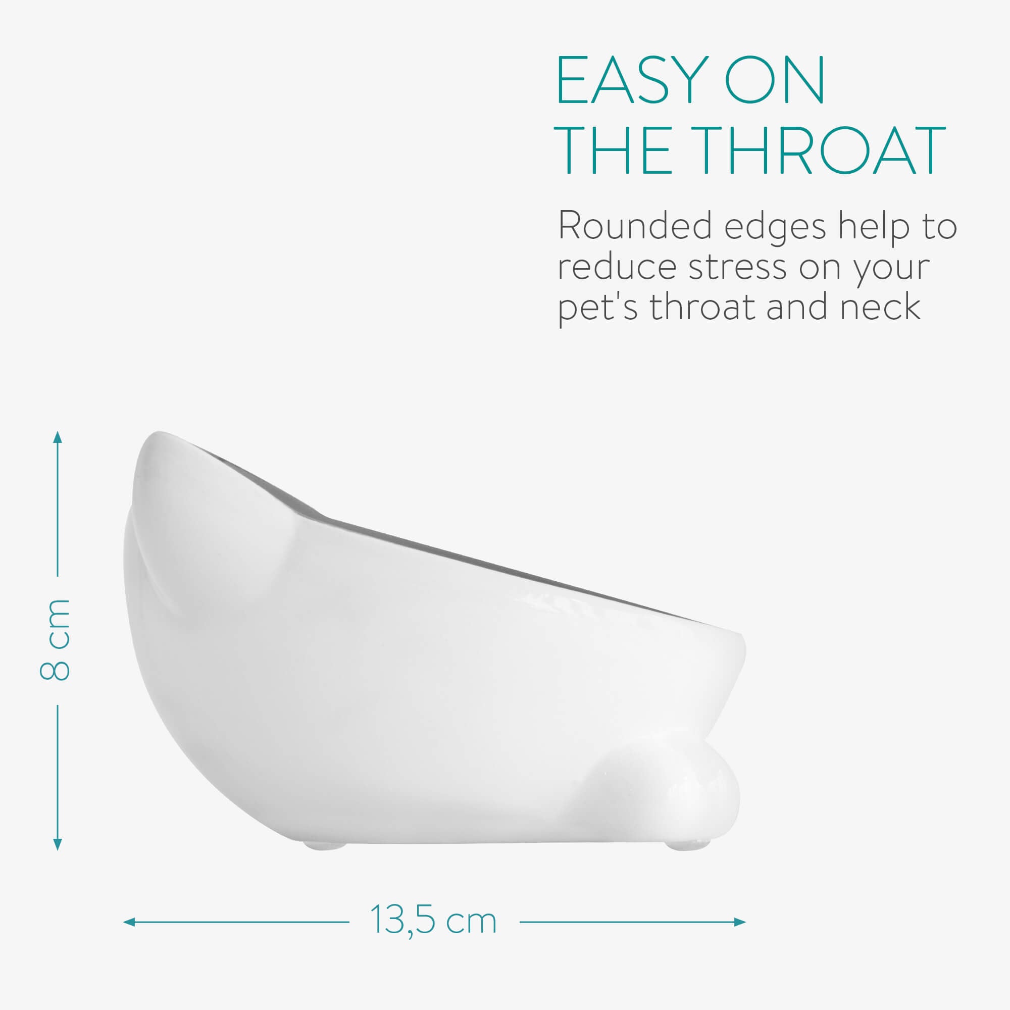 Navaris Σετ με 2 Μπολ Φαγητού και Νερού σε Σχήμα Γάτας - Grey / Beige - 50736.11