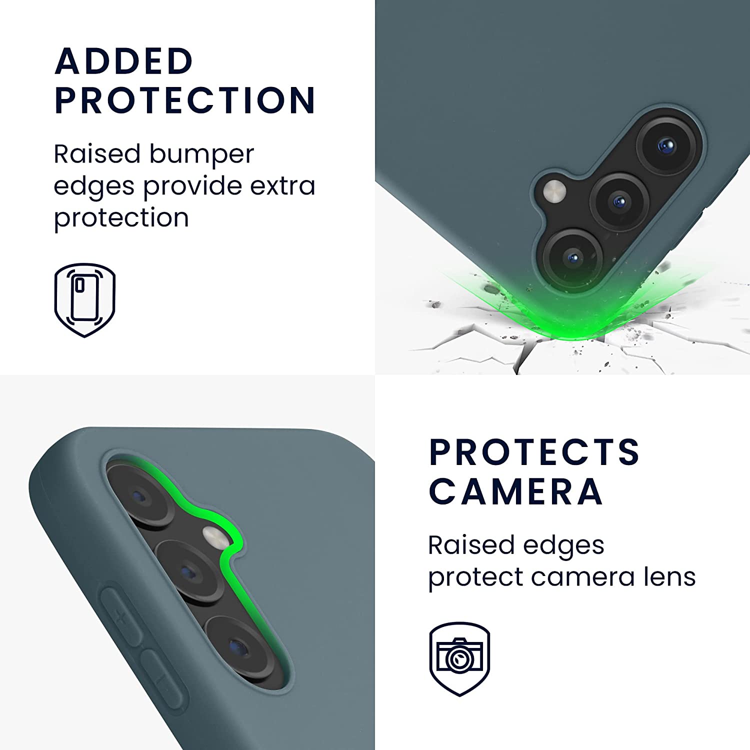 KW Samsung Galaxy A14 5G Θήκη Σιλικόνης TPU - Dark Slate - 61462.202