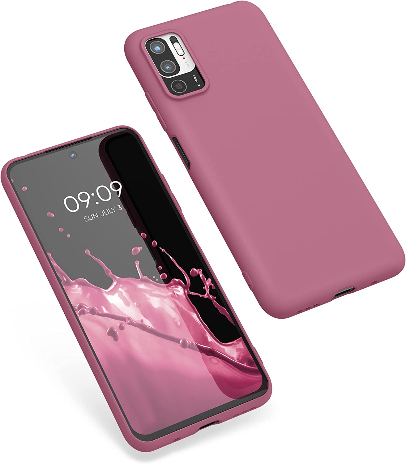 KW Xiaomi Redmi Note 10 5G Θήκη Σιλικόνης TPU - Dark Rose - 54947.167