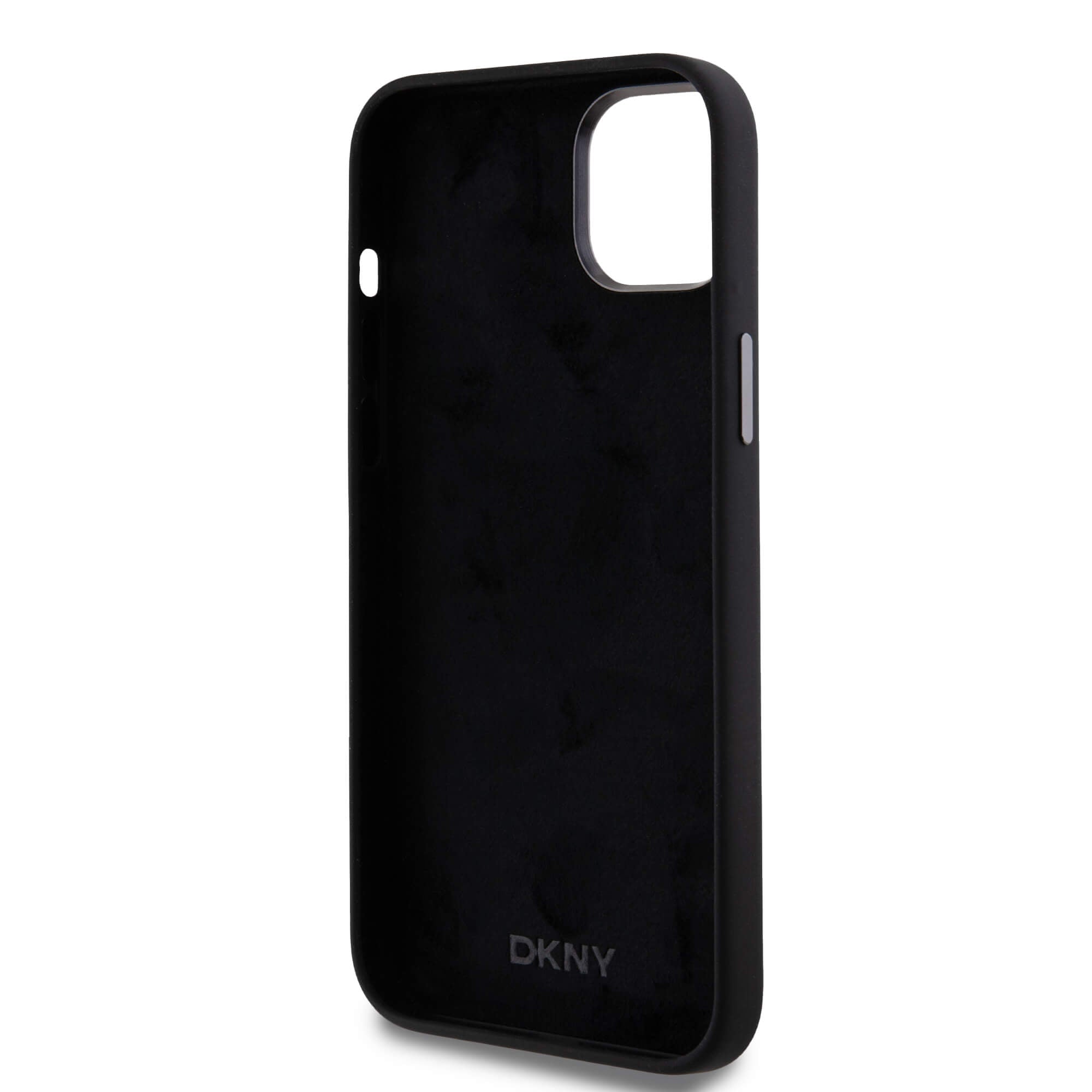 DKNY iPhone 15 Plus / 14 Plus - Liquid Silicone Metal Logo - Σκληρή Θήκη με Πλαίσιο Σιλικόνης - Black