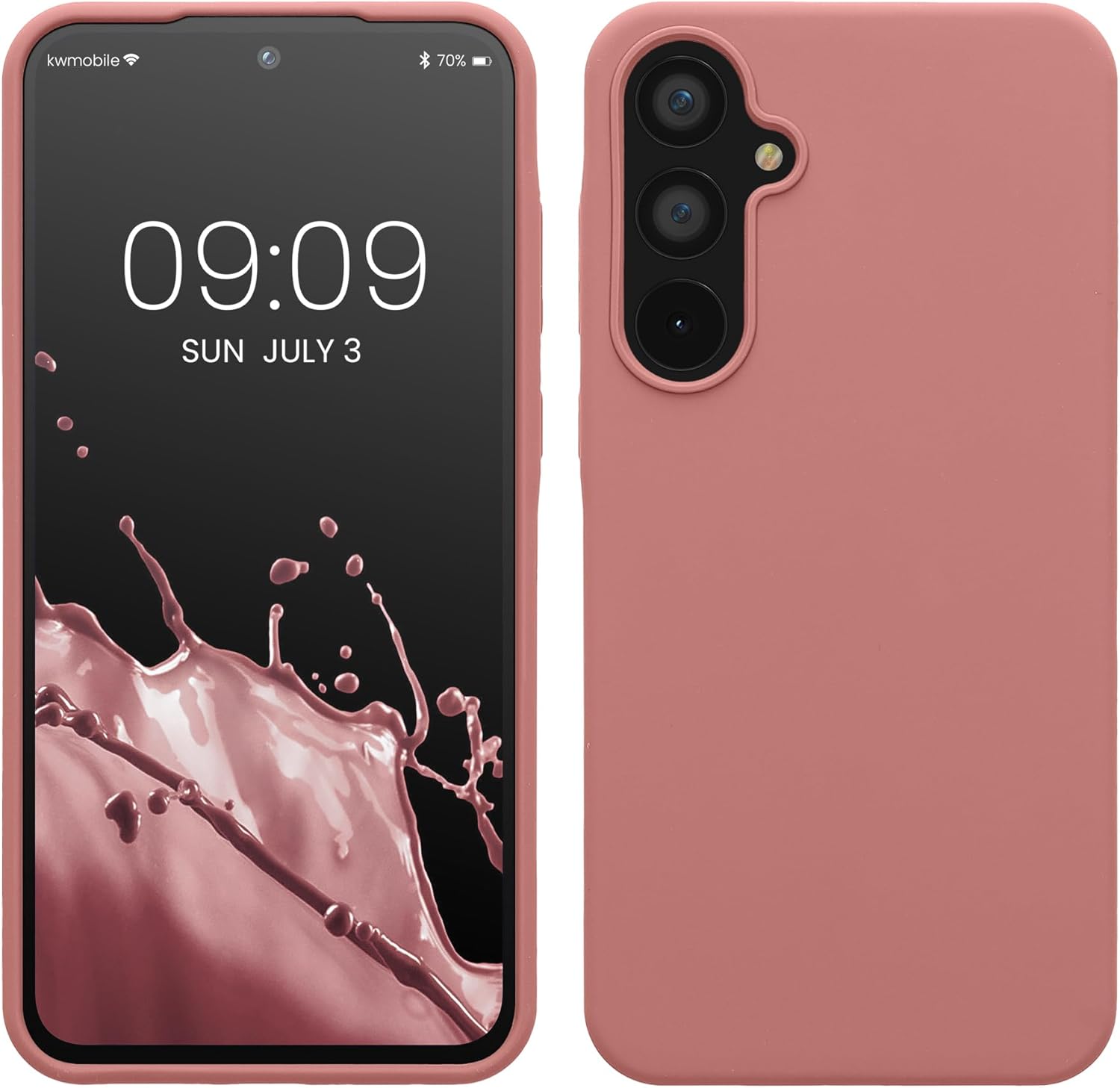 KW Samsung Galaxy A55 5G Θήκη Σιλικόνης Rubberized TPU - Winter Rose