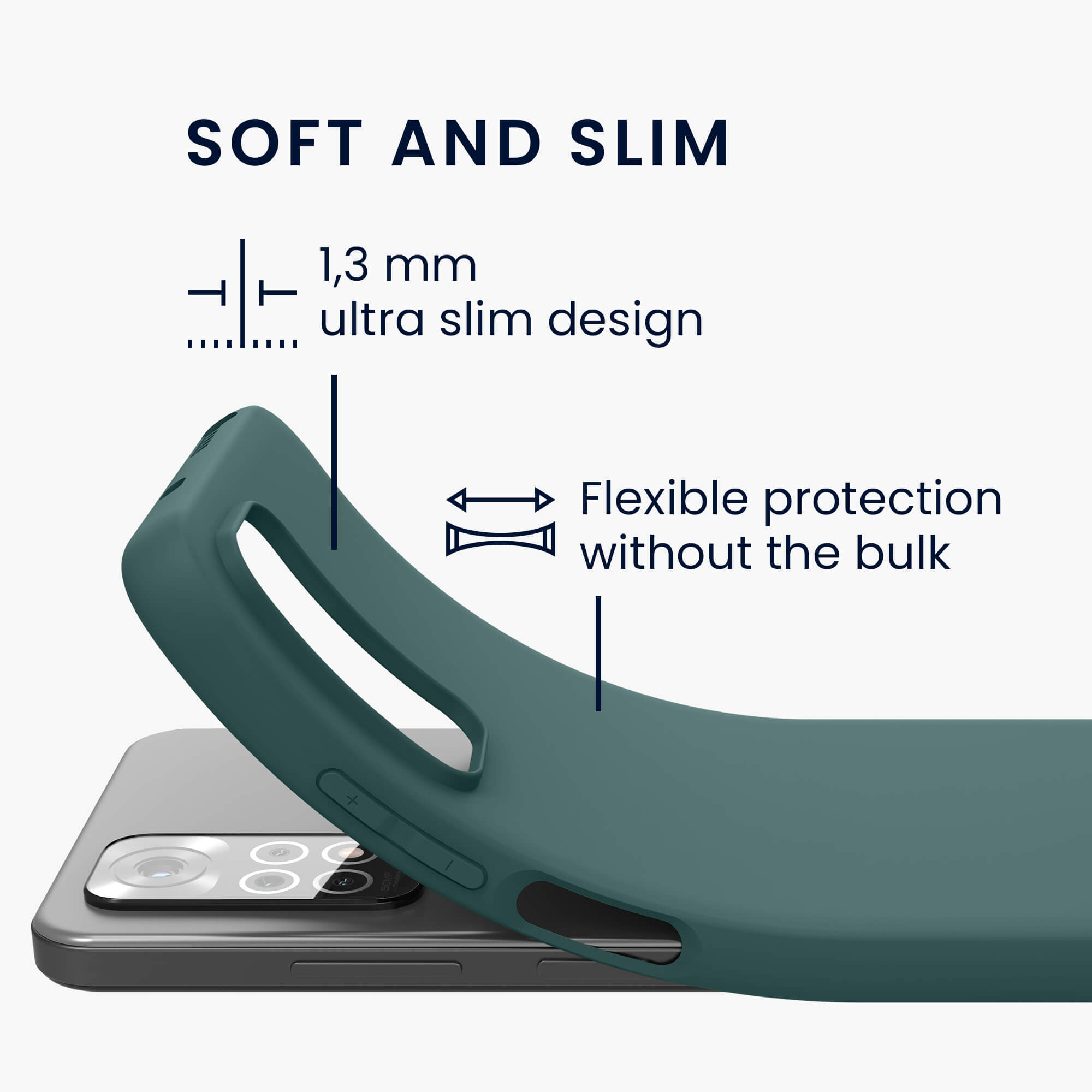 KW Xiaomi Redmi Note 11 / Redmi Note 11S Θήκη Σιλικόνης TPU - Moss Green - 57368.169