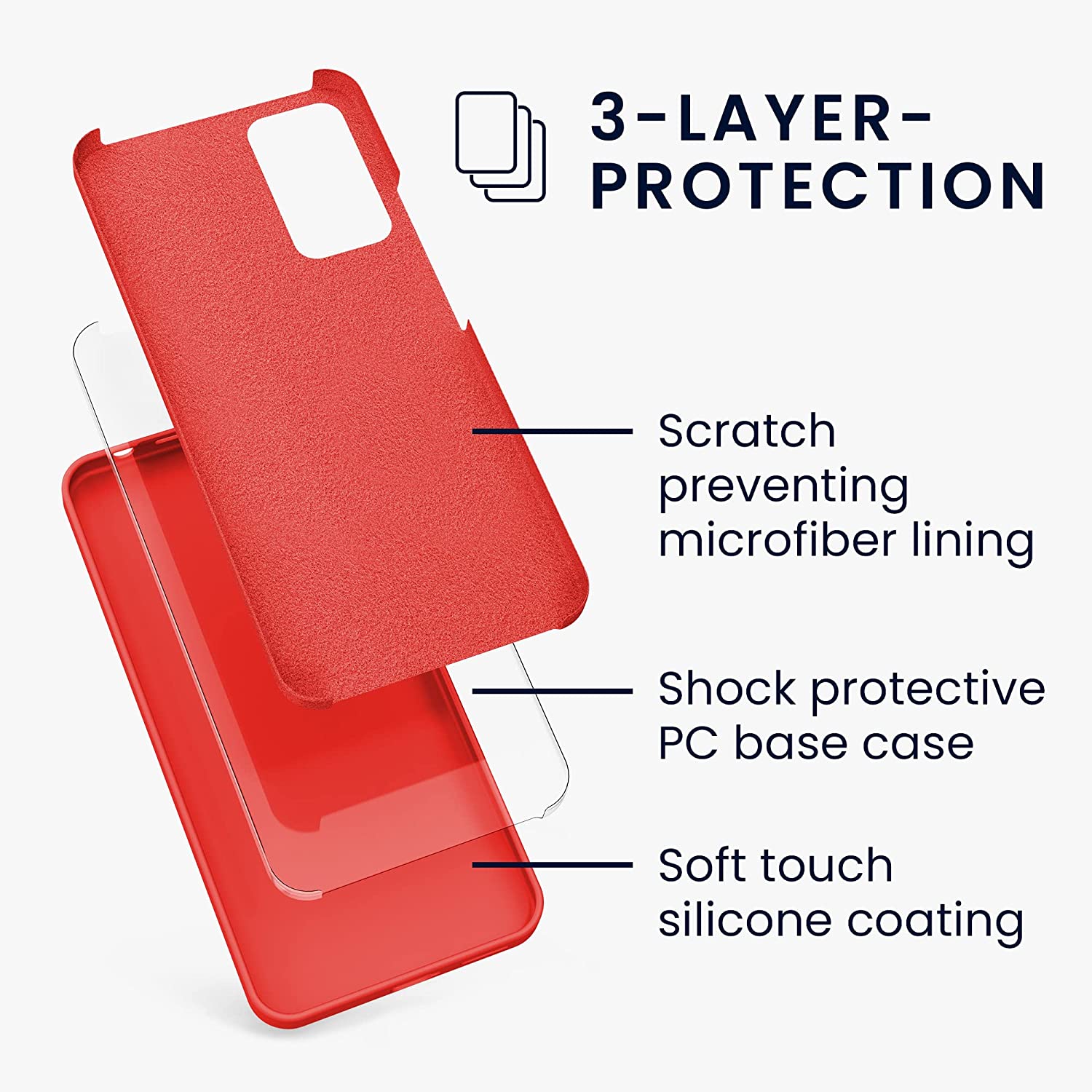 KW Xiaomi Redmi Note 11 Pro / Note 11 Pro 5G Θήκη Σιλικόνης Rubberized TPU - Red - 57373.09