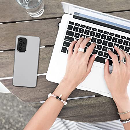 KW Samsung Galaxy A53 5G Θήκη Σιλικόνης TPU - Metallic Silver - 57958.67