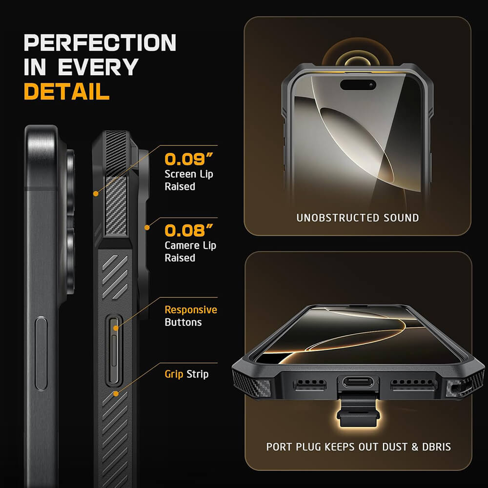 Supcase iPhone 16 Pro Unicorn Beetle Defender Σκληρή Θήκη με MagSafe και Stand - Dark Green