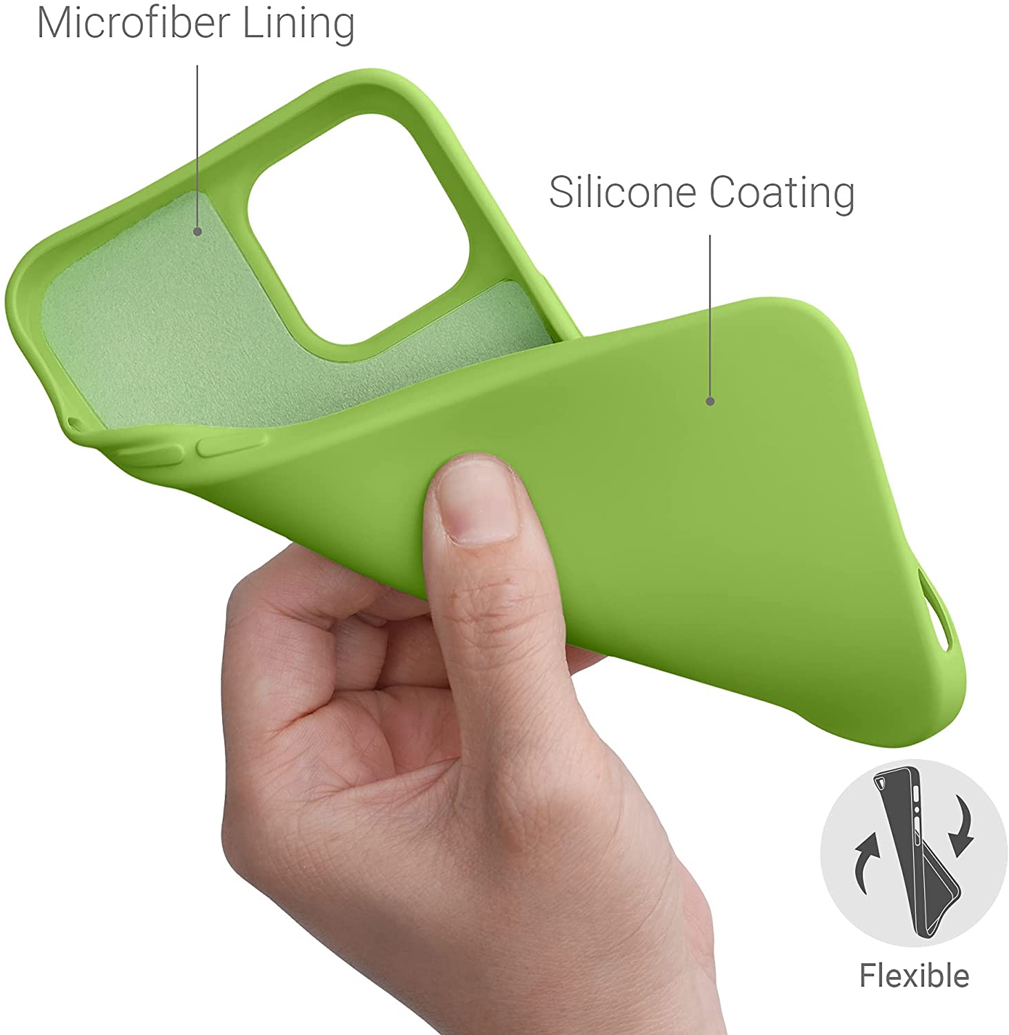 KW iPhone 12 Pro Max Θήκη Σιλικόνης Rubberized TPU - Green Pepper - 52714.220