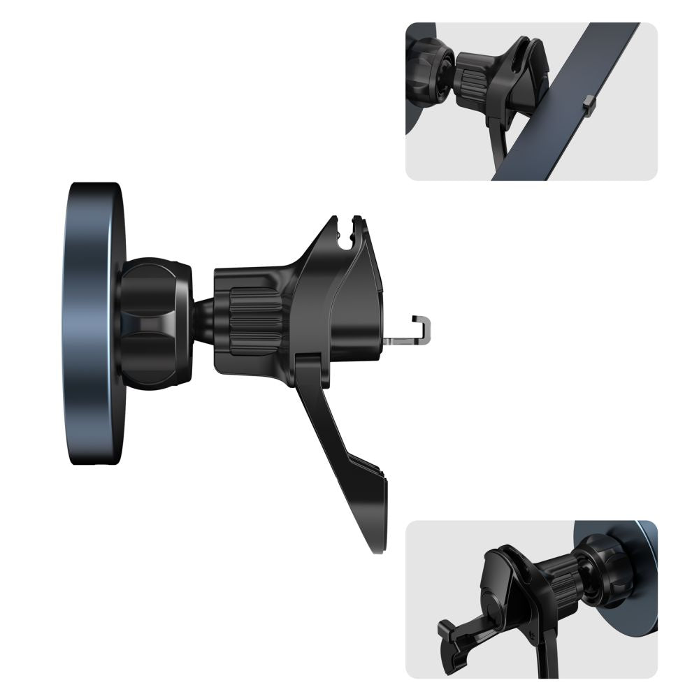 Tech-Protect MM15W-V5 Μαγνητική Βάση για τον Αεραγωγό του Αυτοκινήτου με Ασύρματη Φόρτιση MagSafe 15W - Black