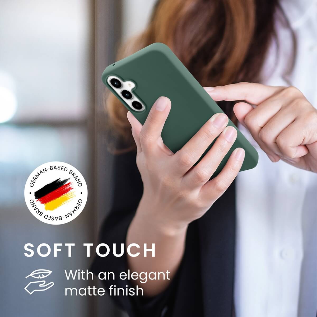 KW Samsung Galaxy A55 5G Λεπτή Θήκη Σιλικόνης TPU - Forest Green