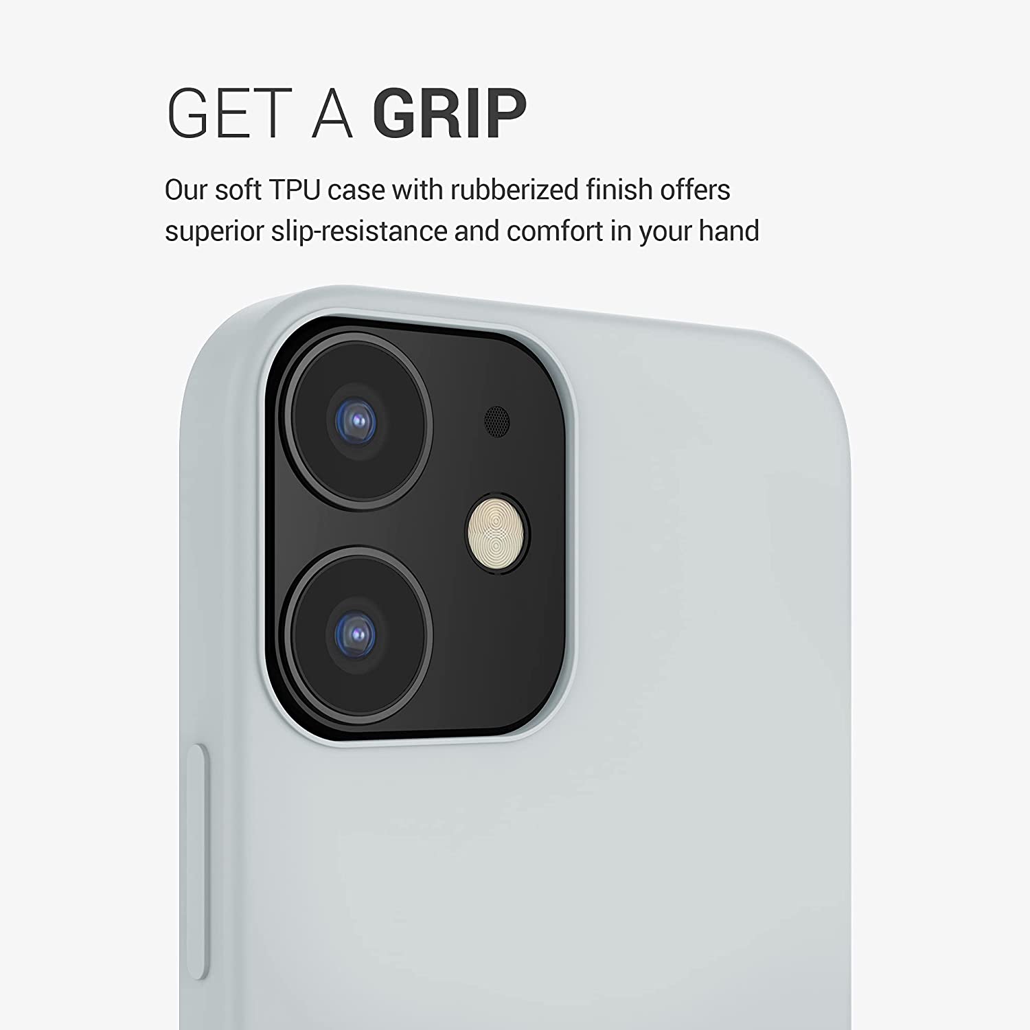 KW iPhone 12 / iPhone 12 Pro Θήκη Σιλικόνης Rubber TPU - Light Grey Matt - 52641.70