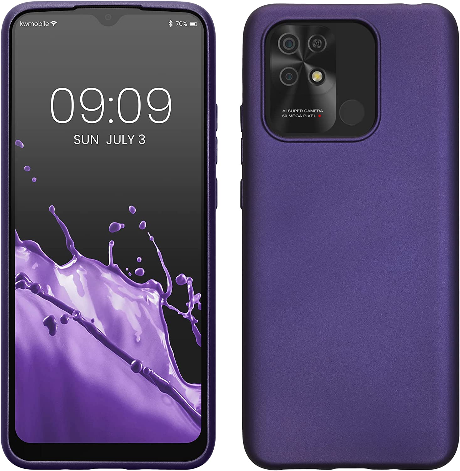 KW Xiaomi Redmi 10C Θήκη Σιλικόνης TPU - Metallic Blue Purple - 59232.241