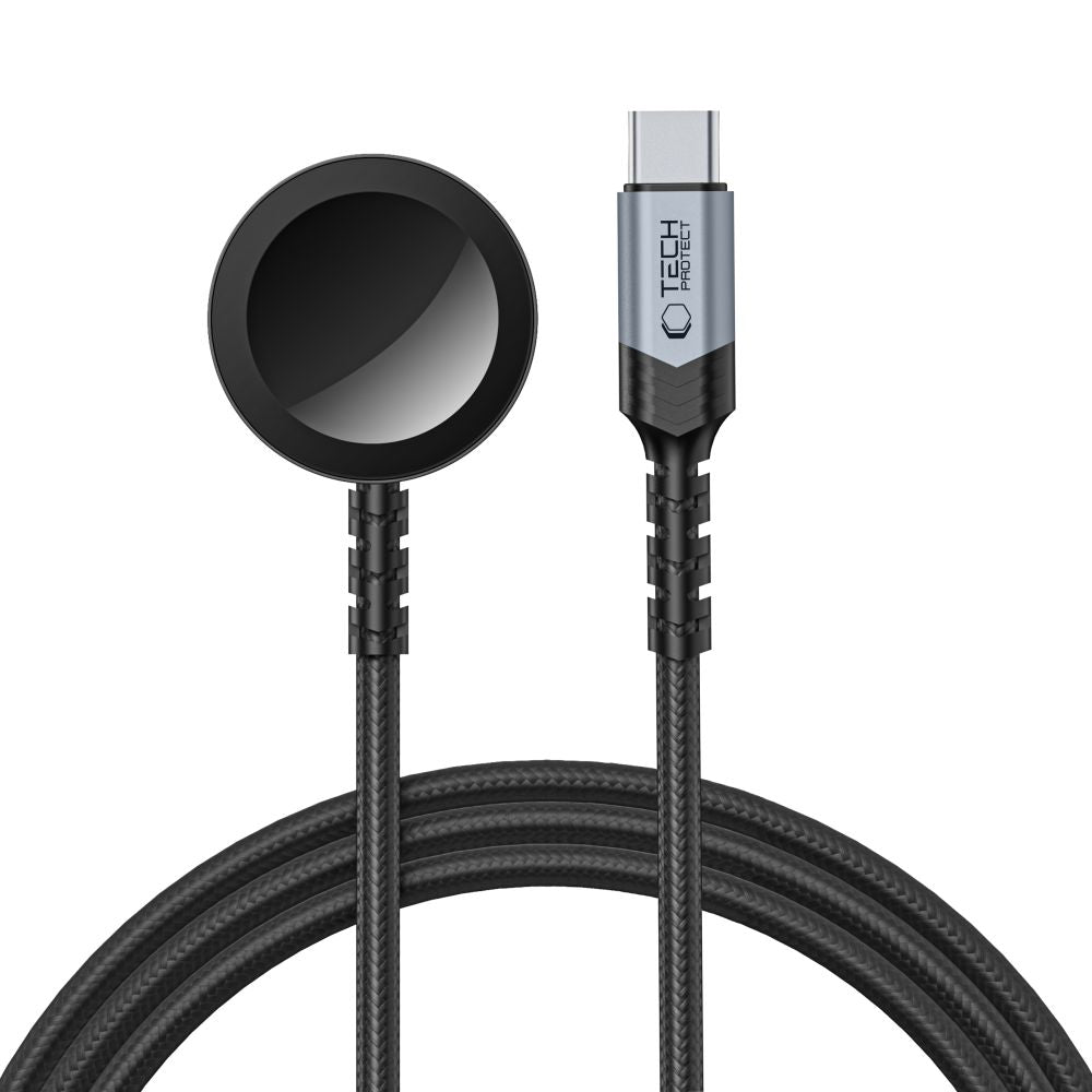 Tech-Protect MC01 UltraBoost Καλώδιο Type-C με Μαγνητική Βάση Φόρτισης για Apple Watch - 1.2m - Black