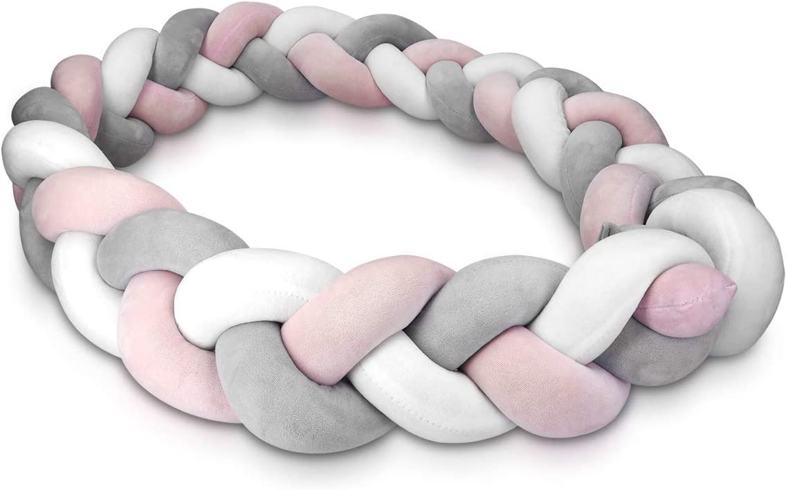 Navaris Προστατευτική Πάντα Πλεξούδα - Grey / Light Pink / White - 46327.22.33