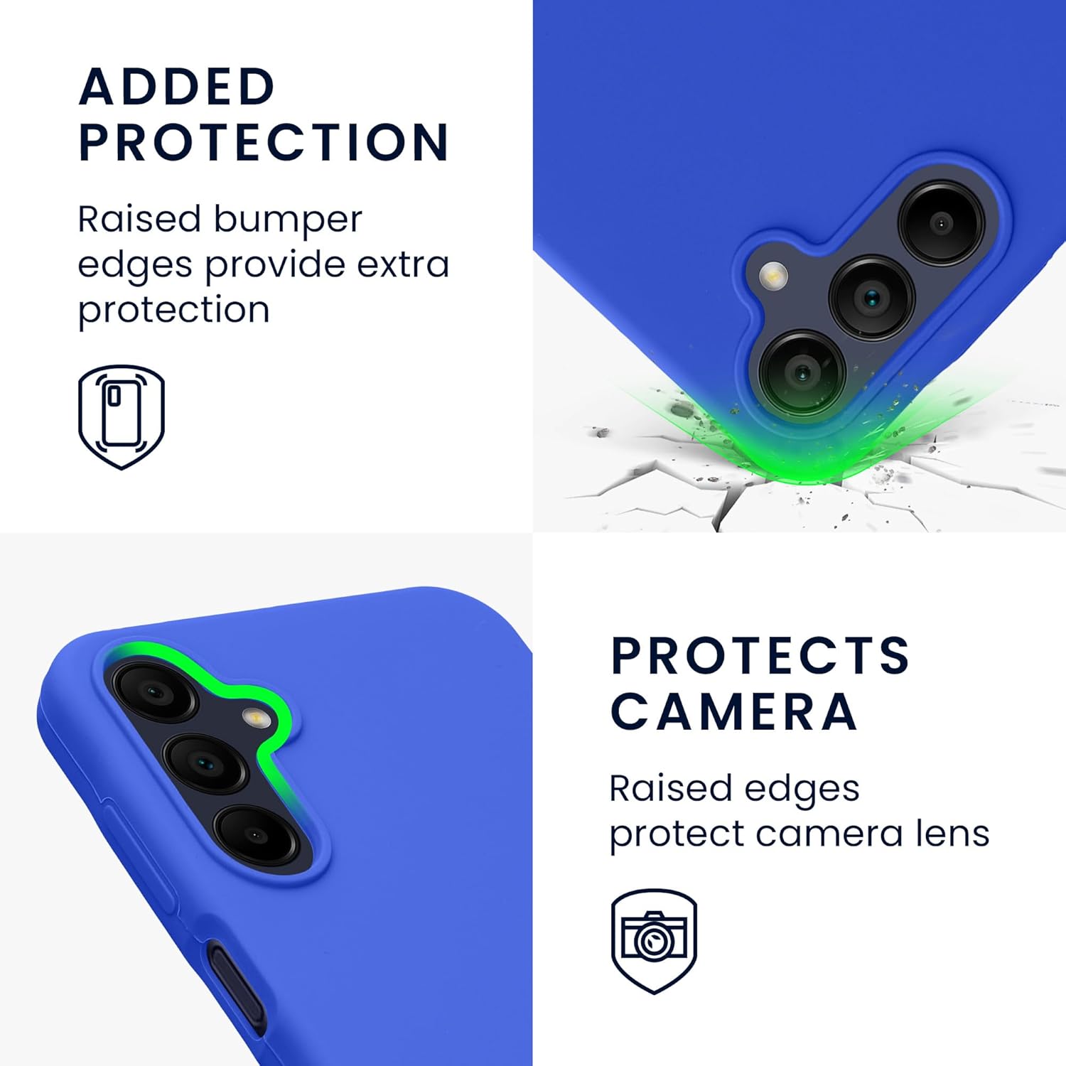 KW Samsung Galaxy A15 4G / A15 5G Θήκη Σιλικόνης Rubberized TPU - Baltic Blue